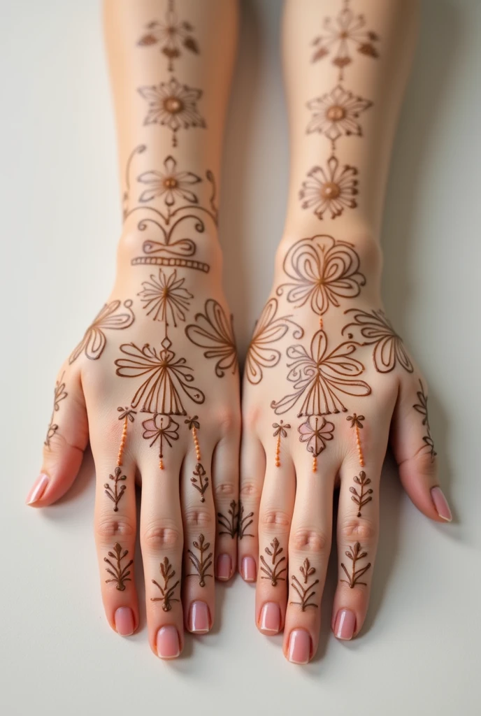 generate modern and simple Bridal mehndi design on hand