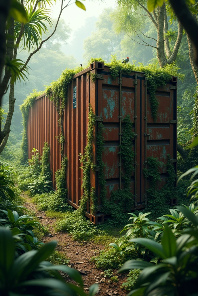 Abanded contener stay in middle hill jungle
