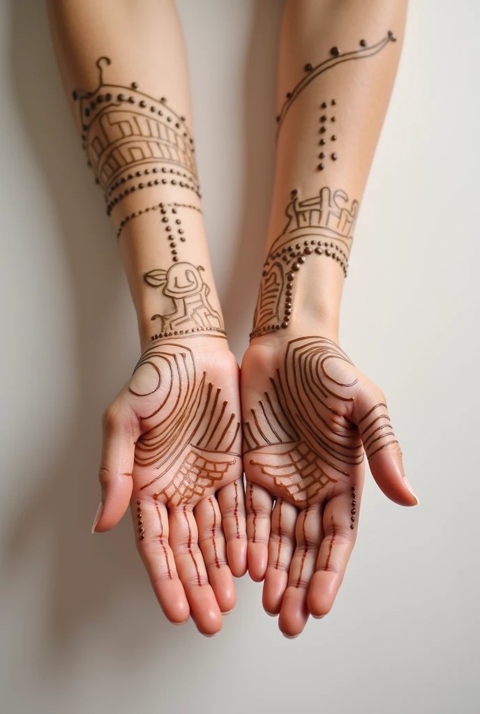 generate modern and simple Bridal mehndi design on hand