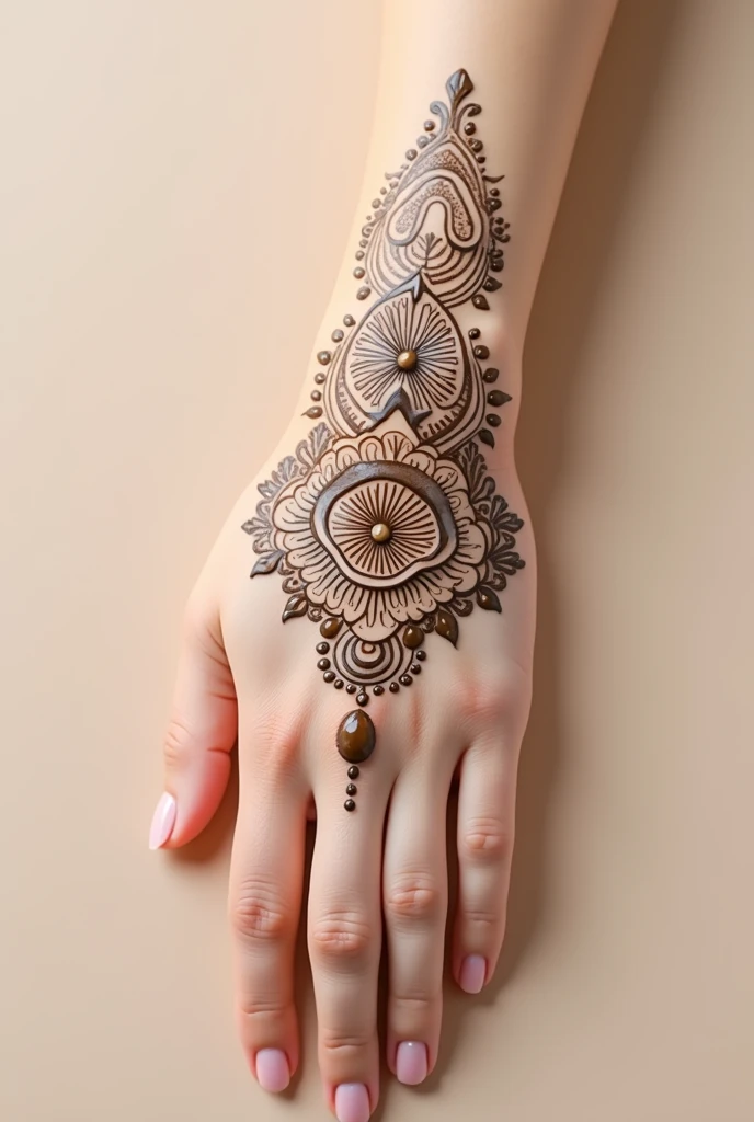 generate modern Traditional mehndi design on hand