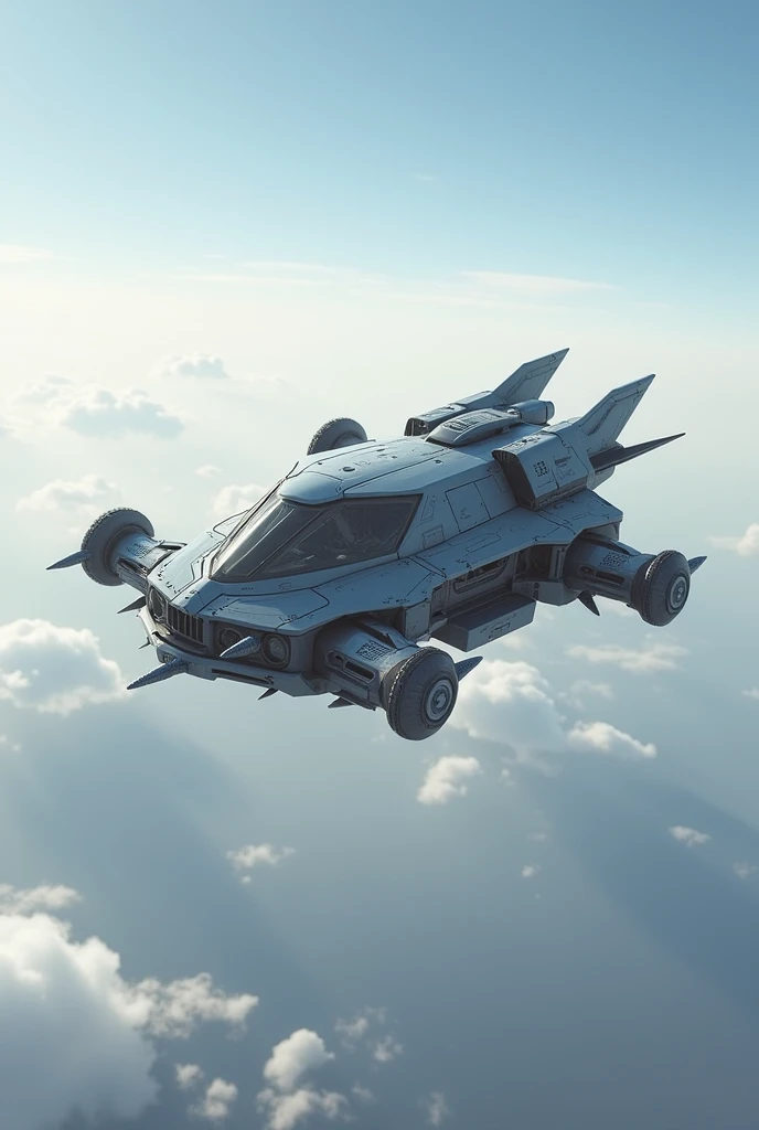 Small machine/Aerial/four mini thrusters/spikes around its structure
