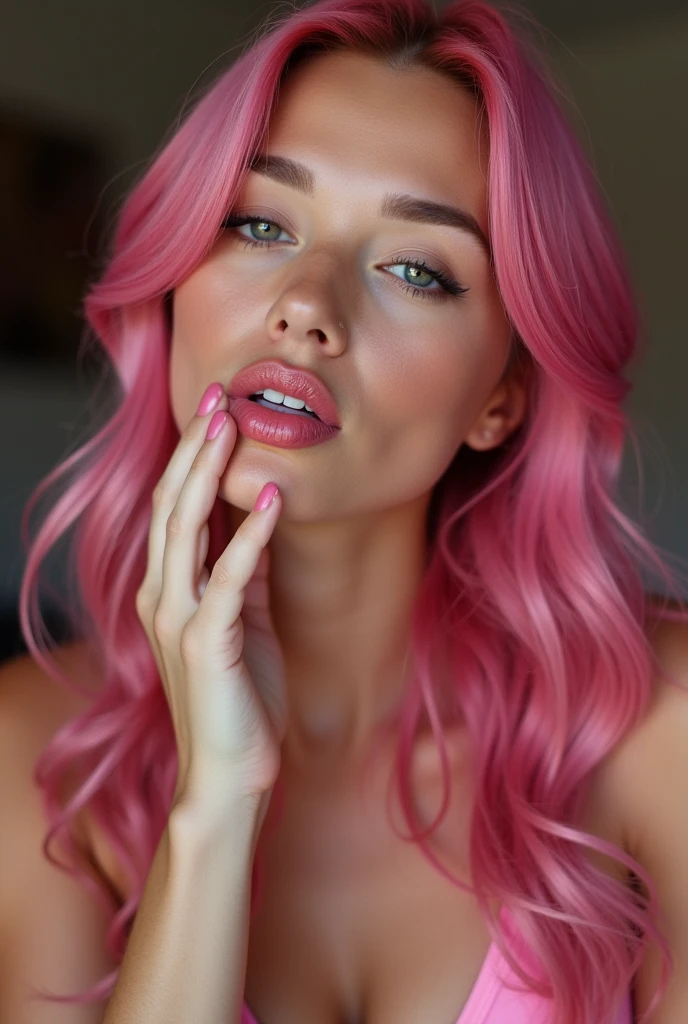 Pink pussy dick licking woman