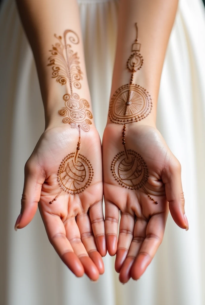 generate modern and simple Bridal mehndi design on hand