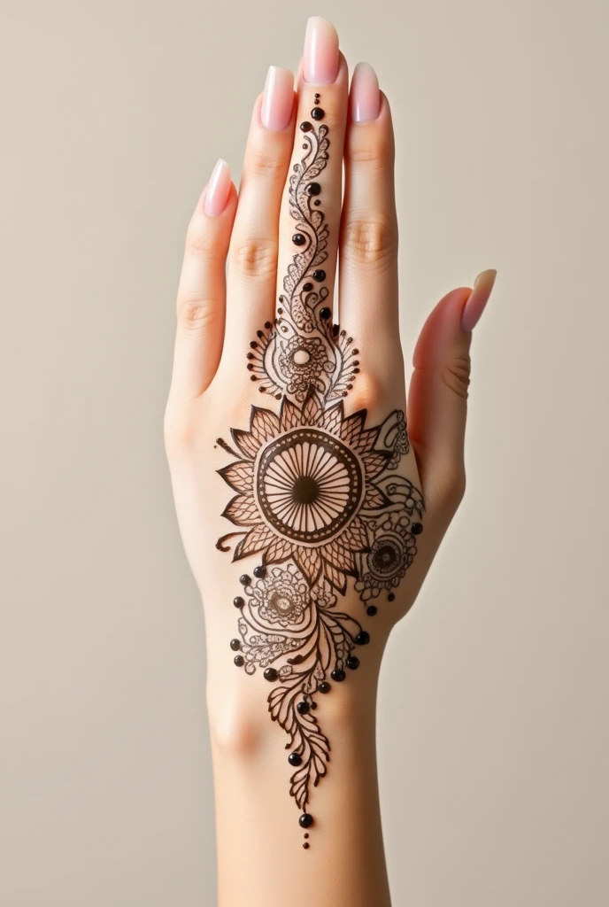 generate modern Traditional mehndi design on hand