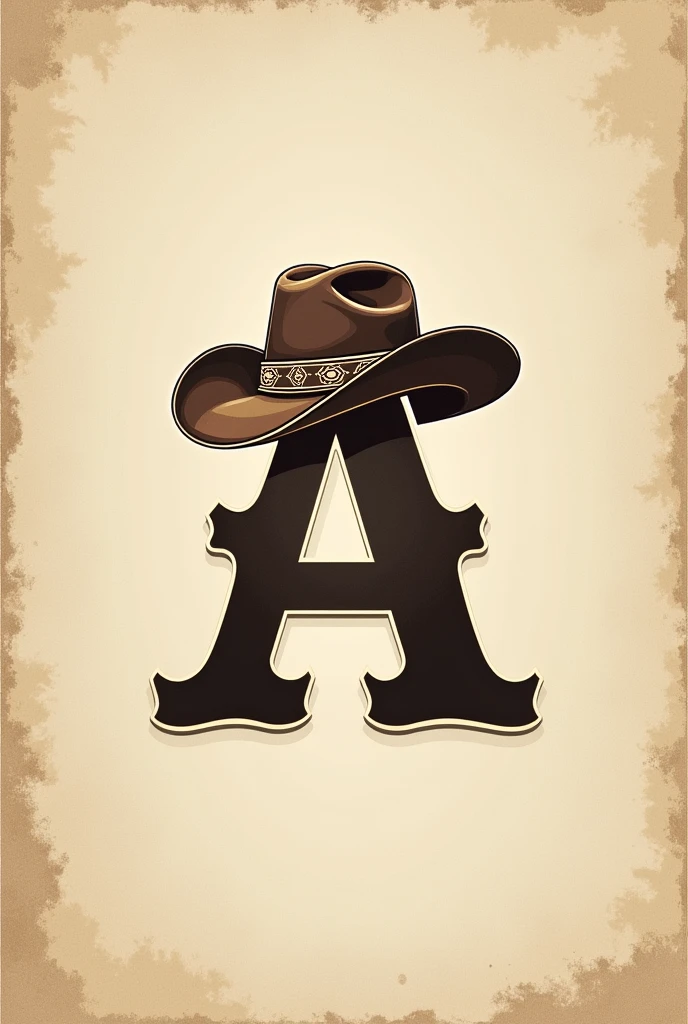 Create a logo with the letters A and L and a hat on top of the letters for a cattle marker