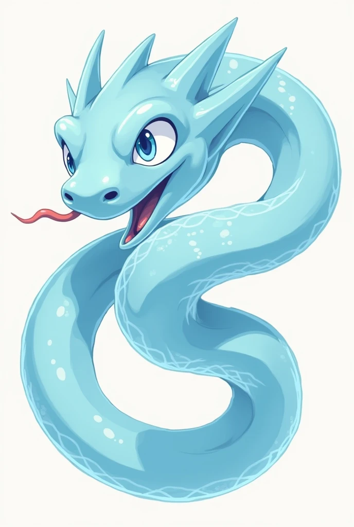 Create an art of a light blue snake from the Coari legend BOIÚ-ASSU, an art with only the snake that can be transferred to the shirt, an interclass shirt art, with a head more like a snake