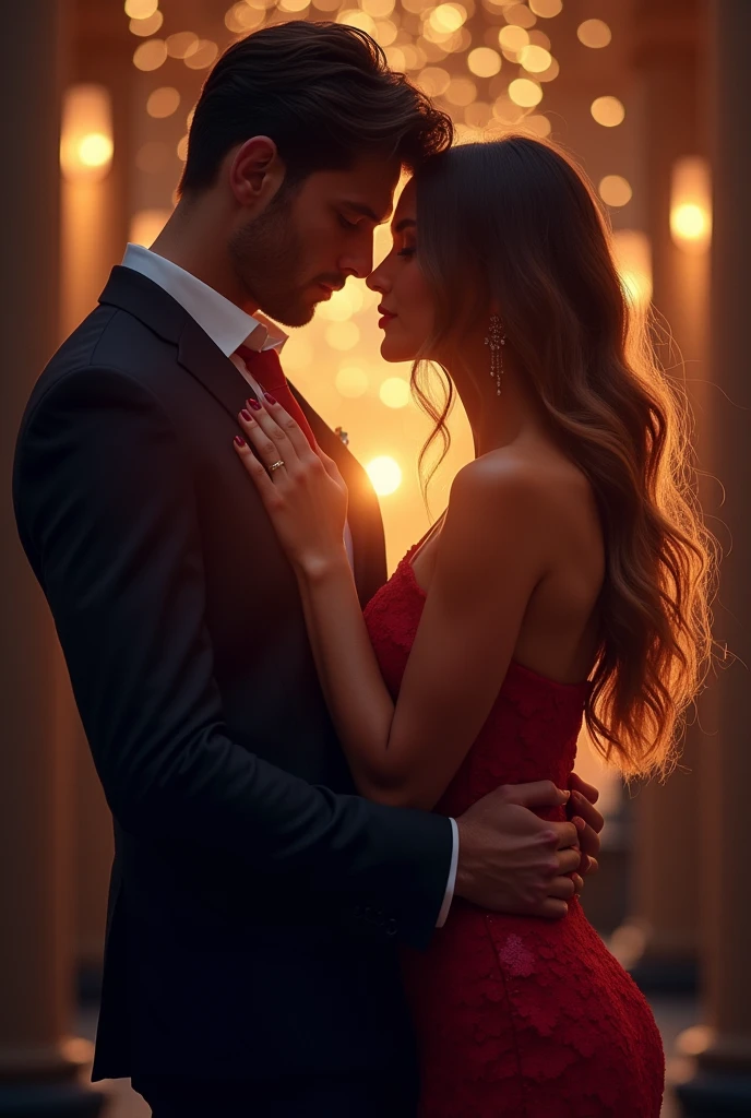 Make a cover for a book where the hot ceo male lead hates the lawyer beautiful female lead at first and the name of the book is the hate to love saga .make a cover .they hate each other