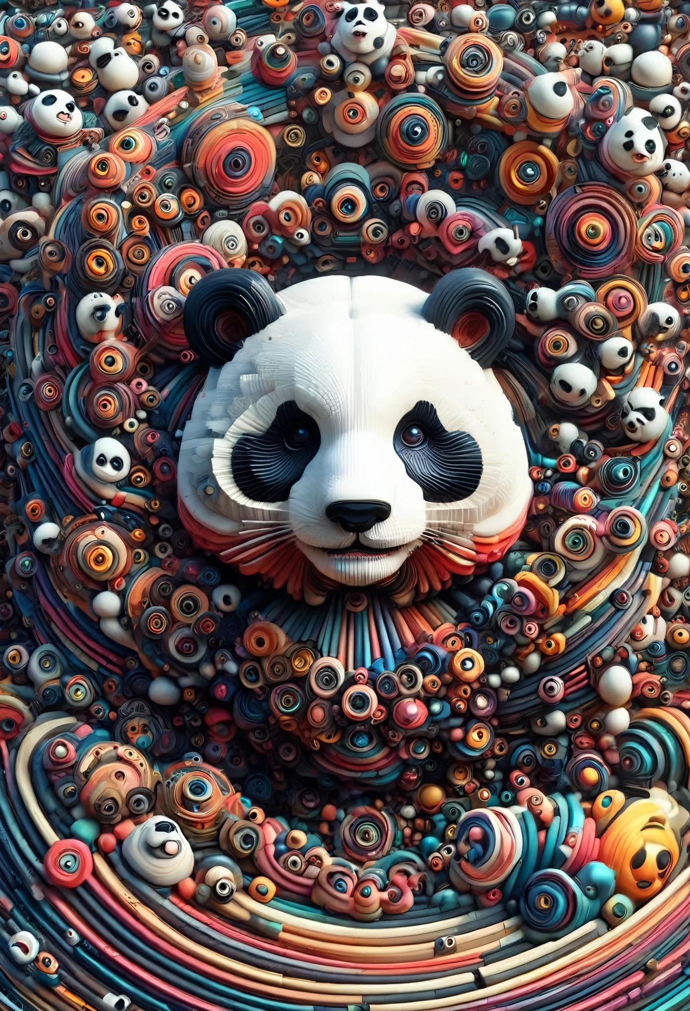 ["m0c awesome, panda face . awarded, professional, Very detailed", "m0c, panda face, Extremely detailed eyes, realist, hyper realist, vibrant colors, masterpiece, Digital art from DeviantArt, by artgem, by Alphonse Mucha"]
