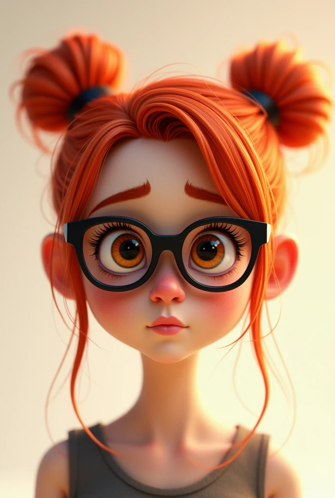 Uma de oculos tritessa do filme divestidamente pixar,3d red hair 4 different style image