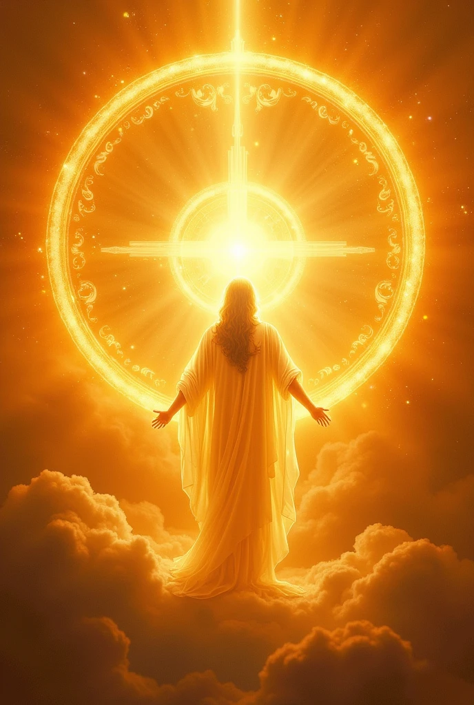 Cadais with Christ being light in the world inside an orange circle