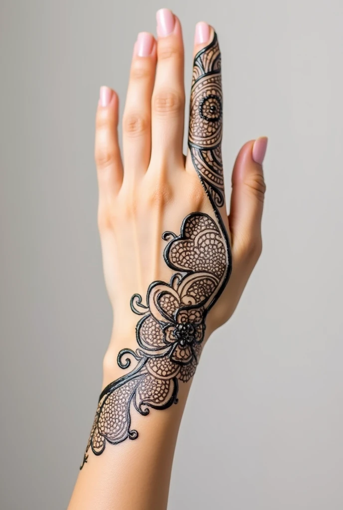 generate modern and simple Rajasthani mehndi design on hand