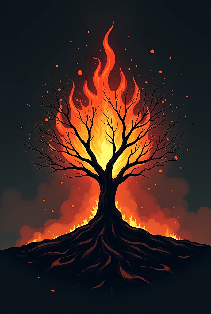 Burning Bush Minimalist Shirt Design More Fire