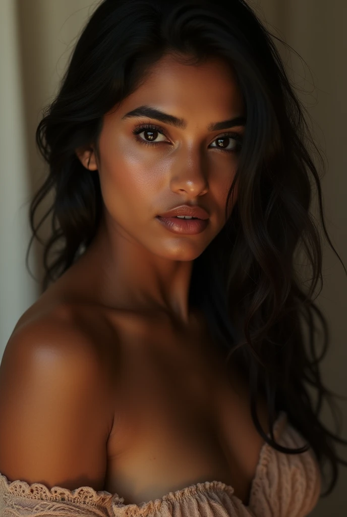 Hot indian dusky girl with unshaved armpits sweating