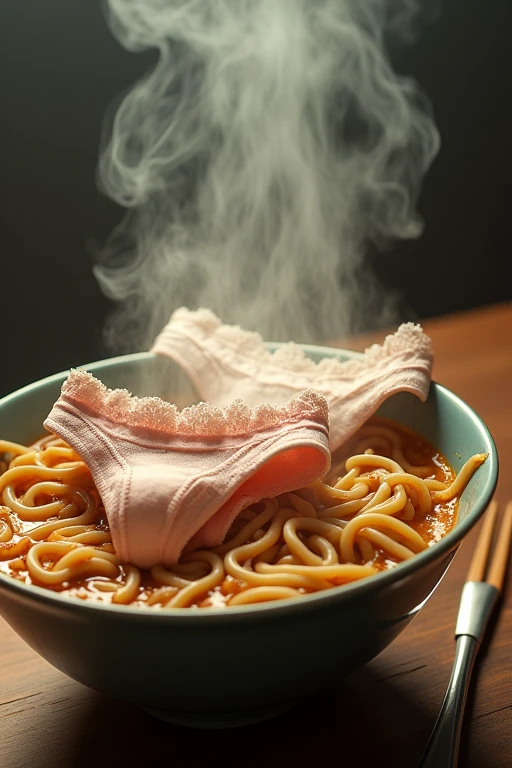 Panties on top of ramen