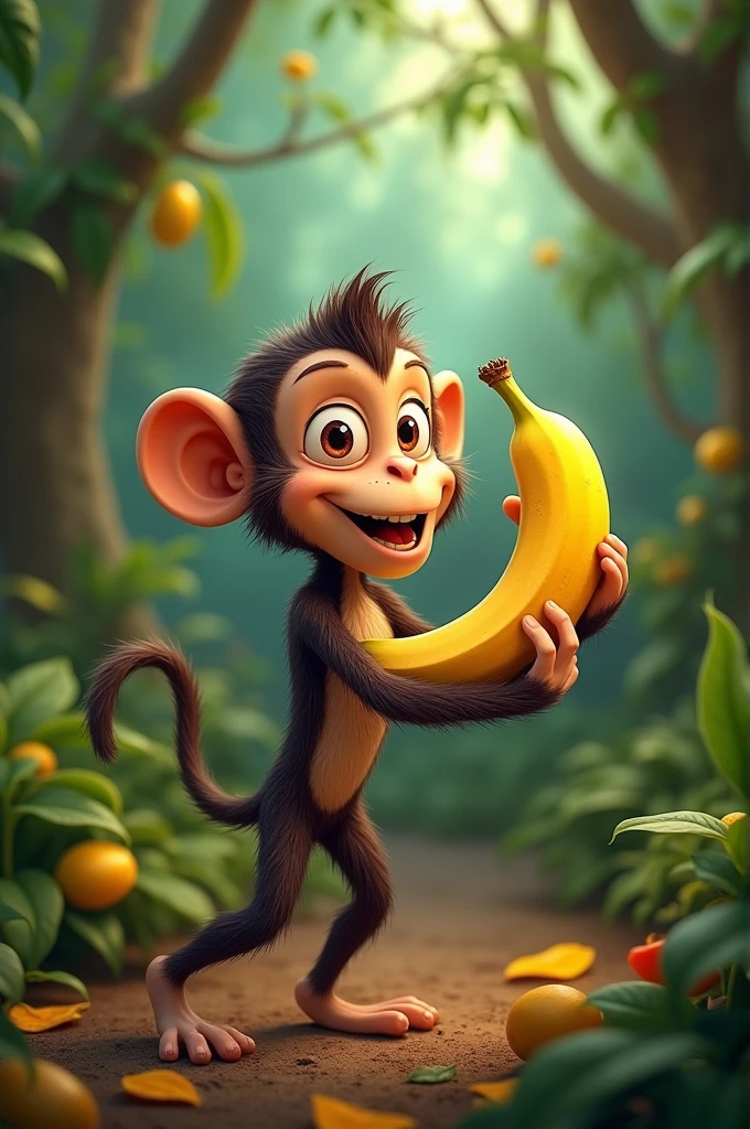 Bnana reach monkey