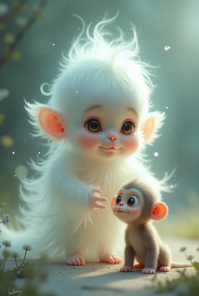 Baby 👻 with baby 🐒