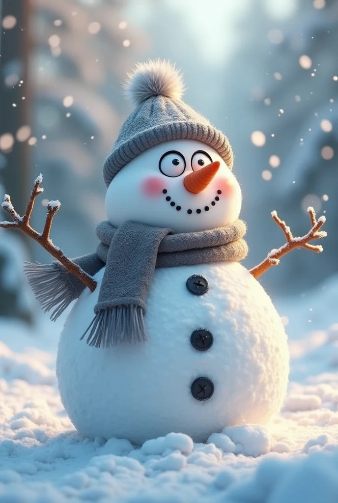 Chubby little snowman, standing so high,
With a carrot nose, reaching to the sky.
on eyes that sparkle, a smile so wide,
Wearing a hat with a scarf tied.
Chubby little snowman, shining bright,
Dancing and twirling in the winter light.