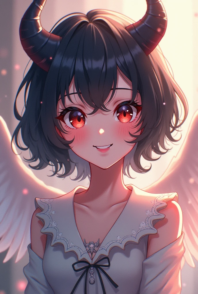 Draw a cute anime girl demon two style