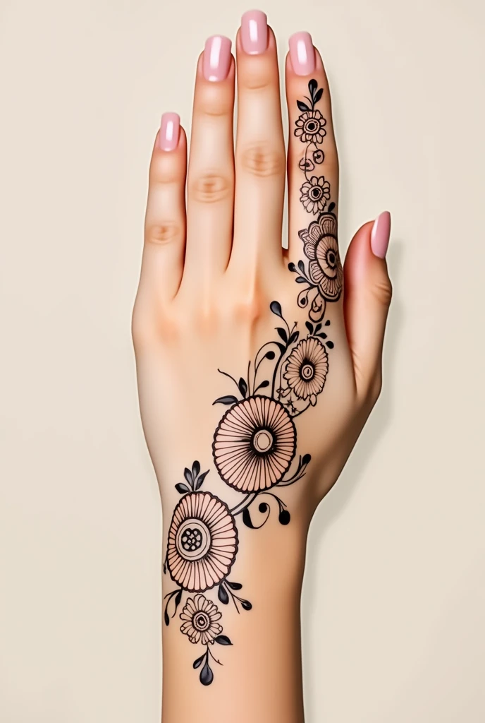 generate modern and simple Karwa Chauth Special mehndi design on hand