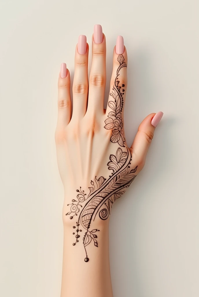 generate modern and simple Arabic mehndi design on hand