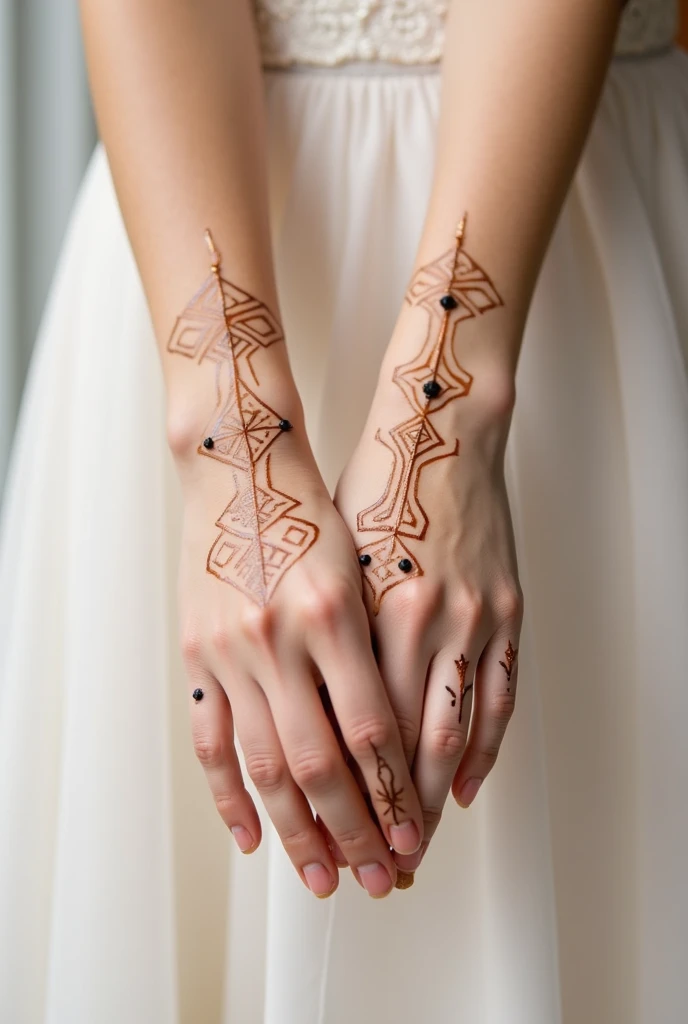 generate modern and simple Bridal mehndi design on hand