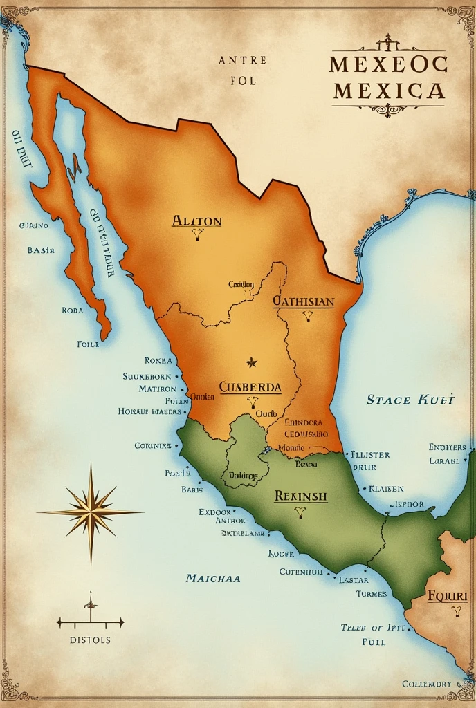 Locate on the map the regions of ancient Mexico, the western gulf, the Mayan and Olmec antiplano, with names and different colors to see 