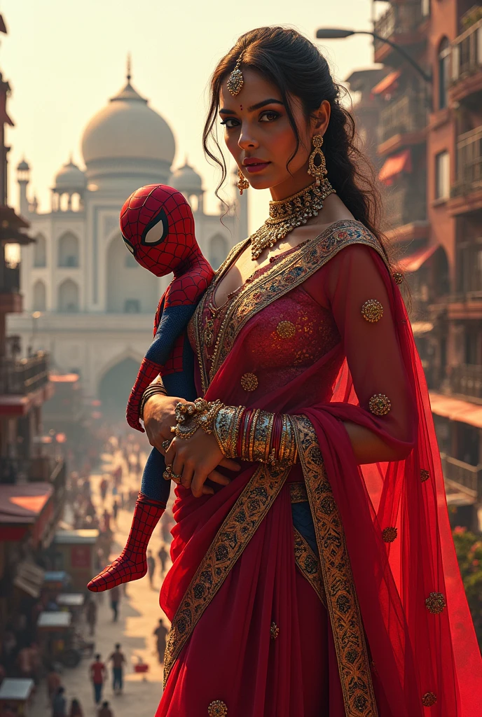 Ashwariya with spider man