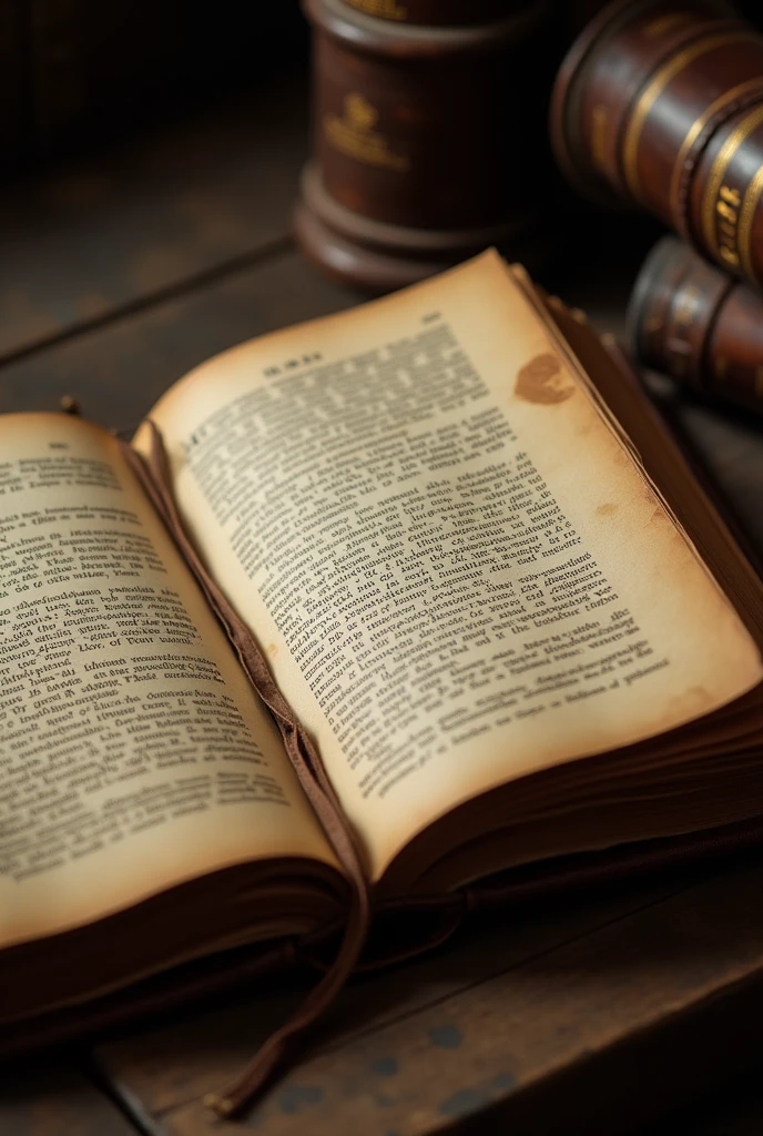 A photo of a close-up shot of a Greek dictionary opened to the word "plato". The page is yellowed with age and has a few inksplatters. There's a bookmark placed after the word "platos". The dictionary has a worn leather cover with gold embossed text. The background is dark.