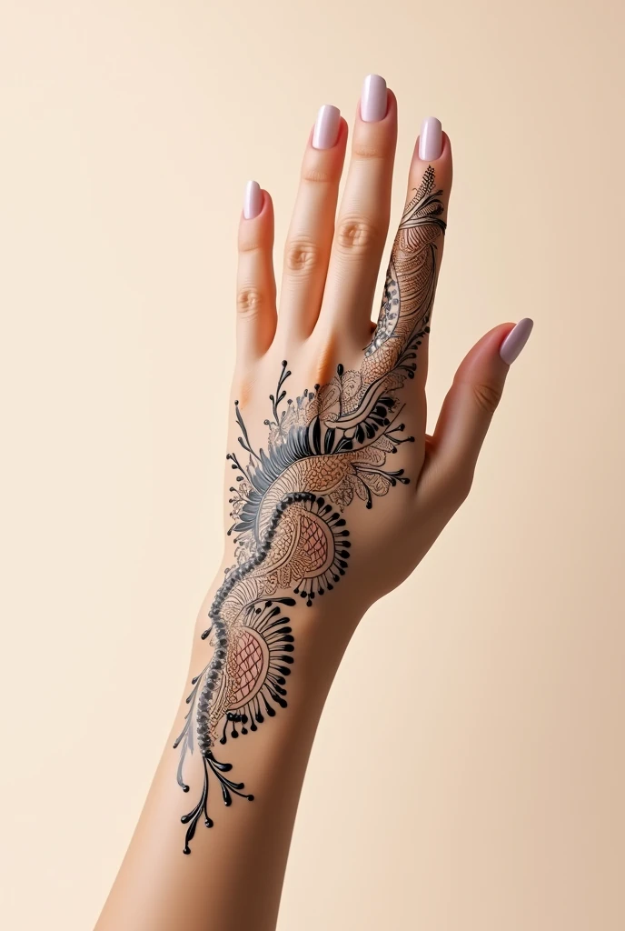 generate modern Traditional mehndi design on beautiful hand