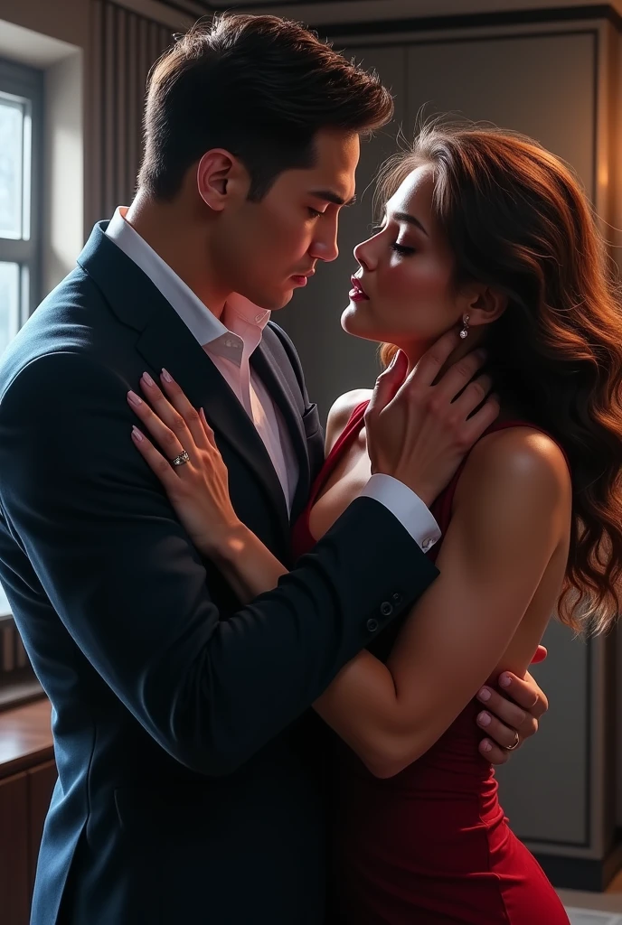 Make cover of a book name the hate to love saga
Where the hot , tall , young ceo is angrily choking a girl with long hairs