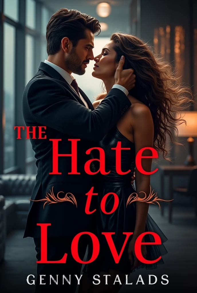  Make cover of a book name the hate to love saga
Where the hot , tall , young ceo is angrily choking a girl with long hairs 
