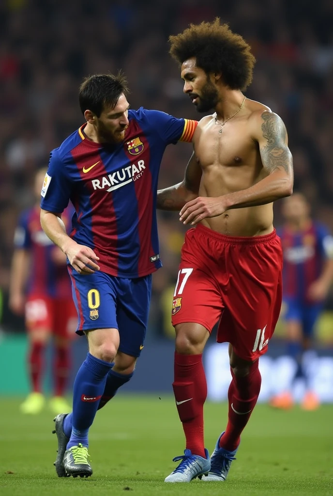 Messi touching the ass of my naked Khalifa