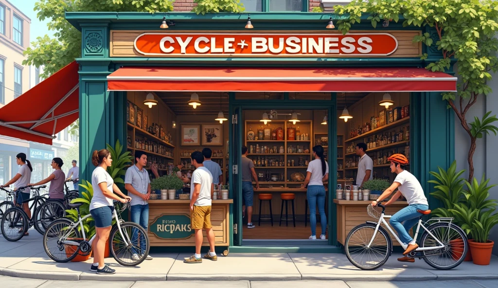 Cycle business,store ,outdoor 