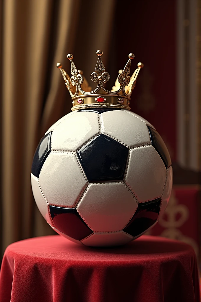 Soccer ball with crown
