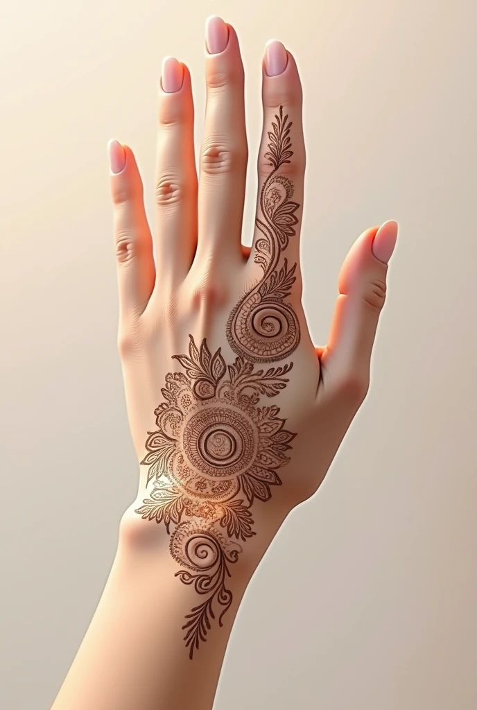 generate modern Traditional mehndi design on beautiful hand