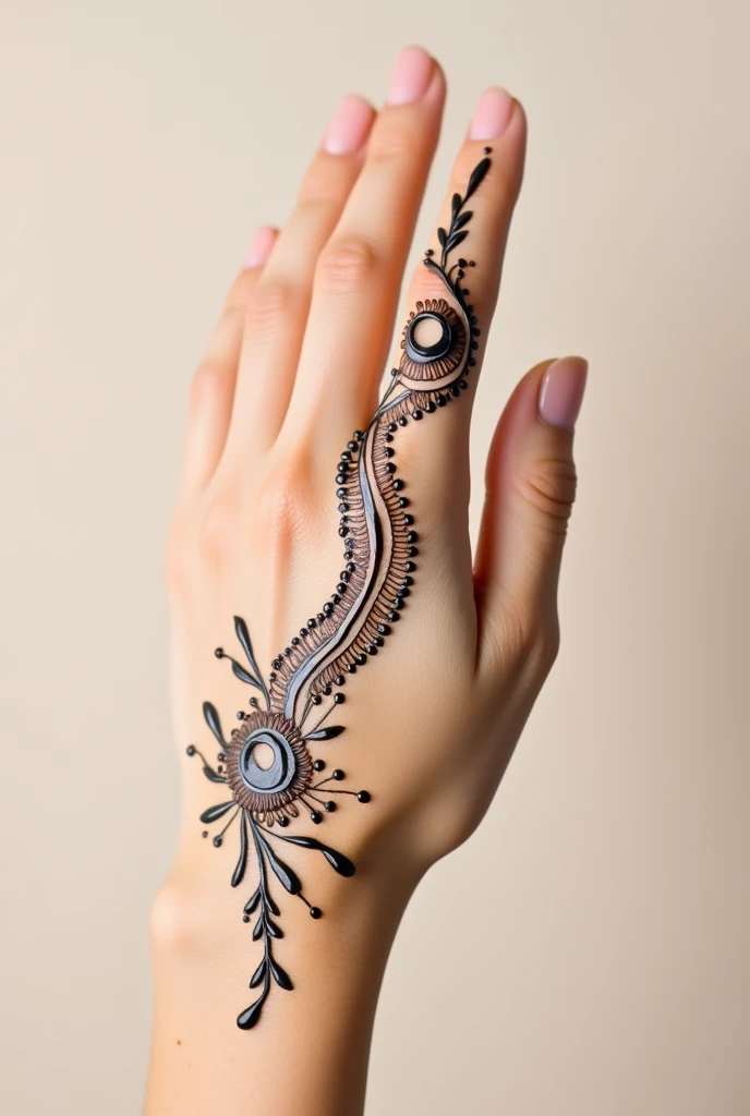 generate modern and simple Karwa Chauth Special mehndi design on beautiful hand