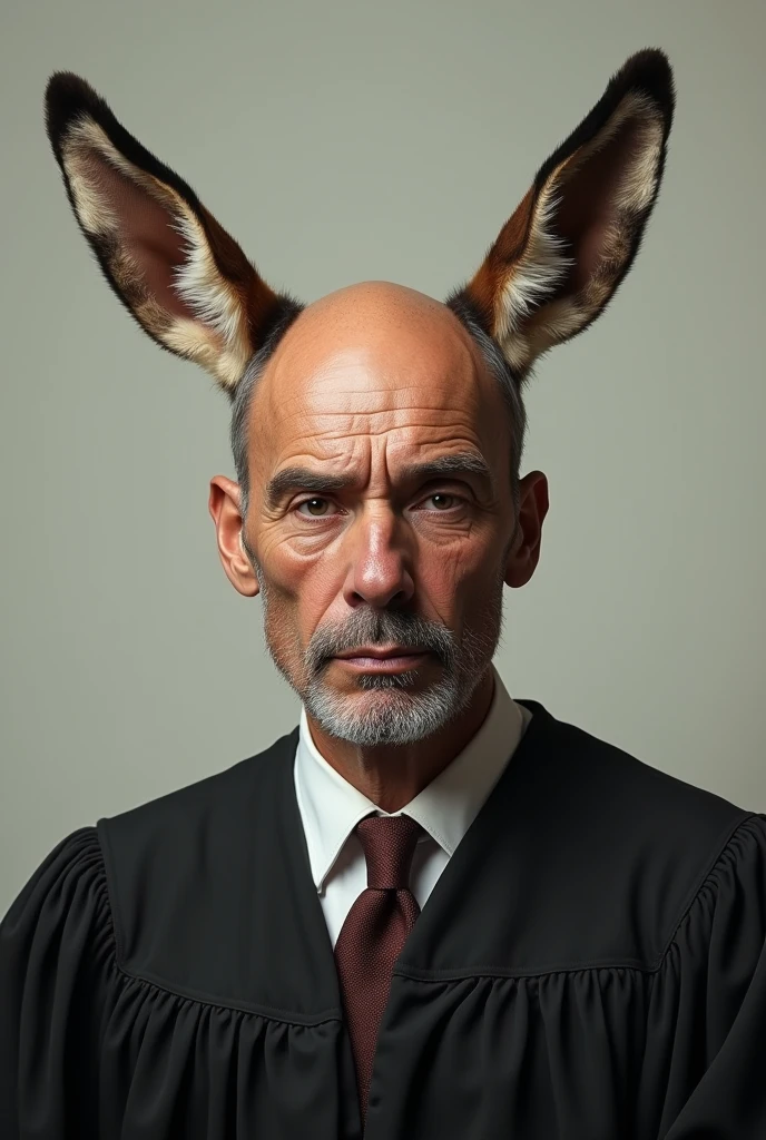 Bald Brazilian judge with donkey ears