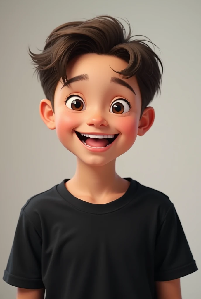 Boy happy tshirt black 