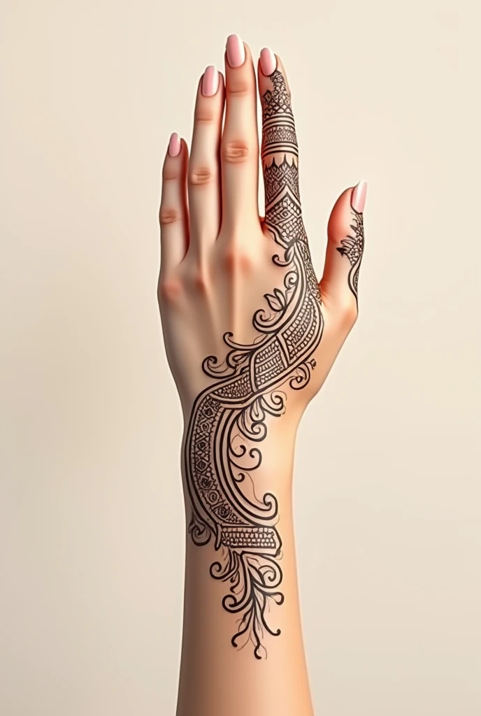 generate modern Traditional mehndi design on beautiful hand