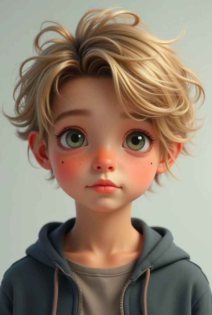 , human, s, mole under eye, dreckblonde hair, boy, realisti