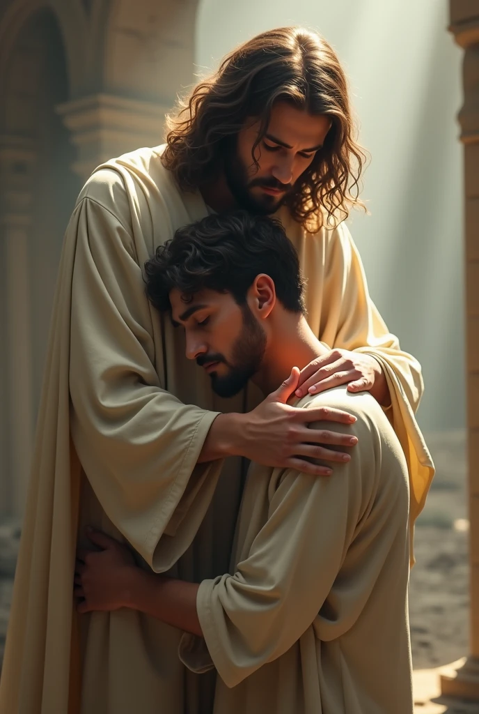 Jesus was behind a young man who was in his saddest moment