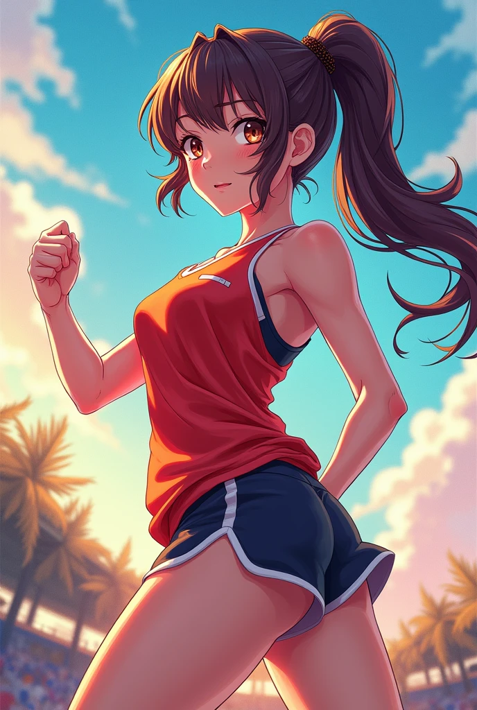 Sexy sporty anime girls