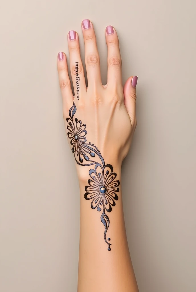 generate modern and simple Karwa Chauth Special mehndi design on beautiful hand