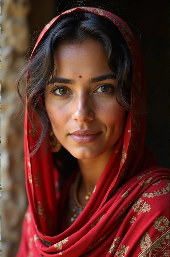 ((best quality)), ((masterpiece)), (detailed), perfect face simple pakistani villager women