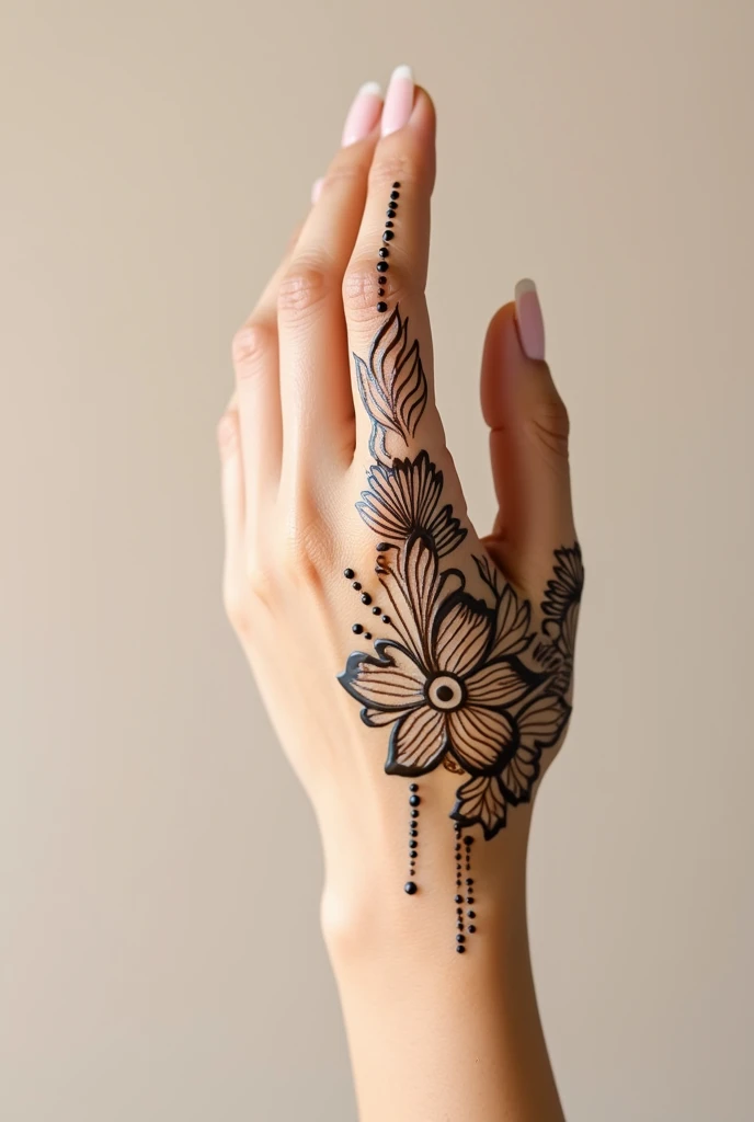 generate modern and simple Rajasthani mehndi design on beautiful hand