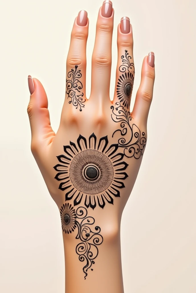 generate modern Traditional mehndi design on beautiful hand