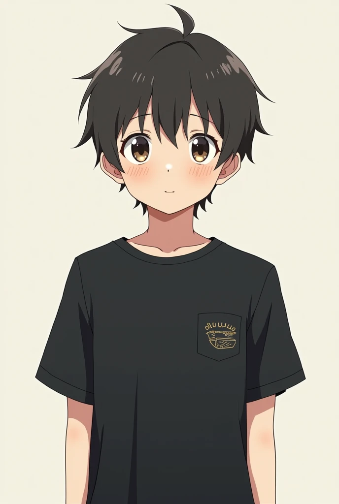 Normal Boy anime tshirt black