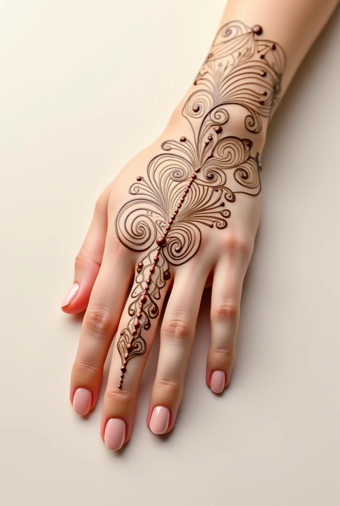 generate modern Traditional mehndi design on beautiful hand