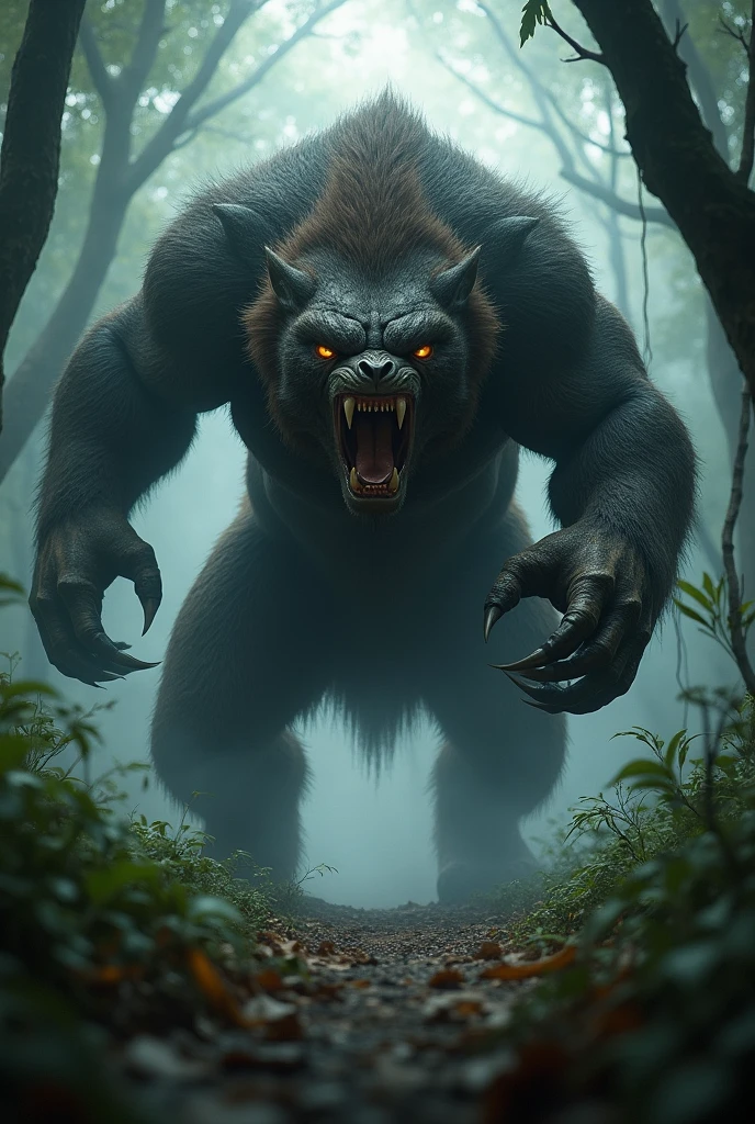 Suddenly, a deep growl cut through the air, and the Beast attacked.