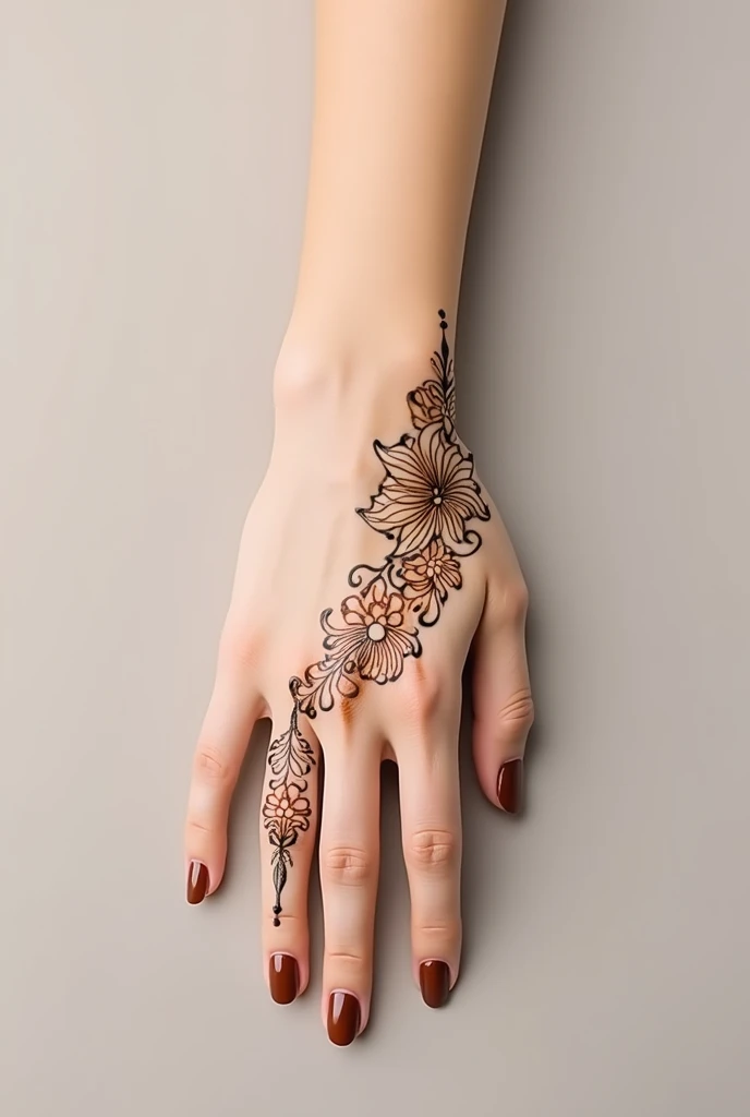 generate modern and simple Karwa Chauth Special mehndi design on beautiful hand